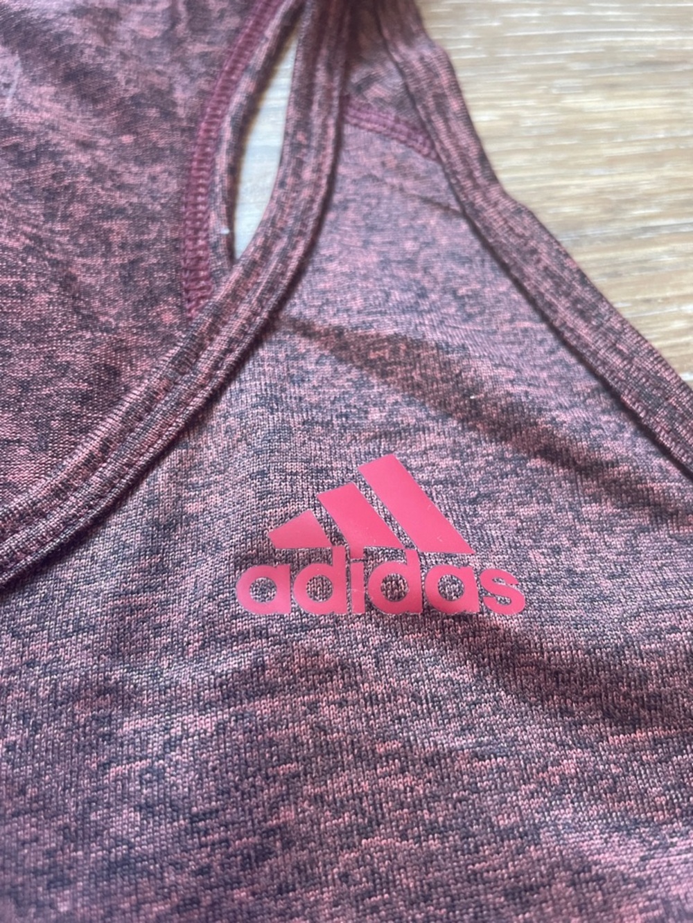 ADIDAS Maroon Racerback Athletic Tank Top - Picture 2 of 5